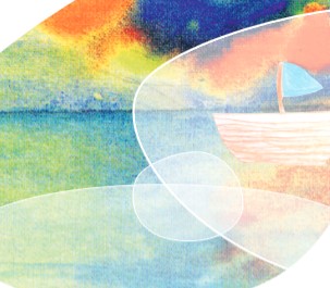 Segelboot in Wasserfarben